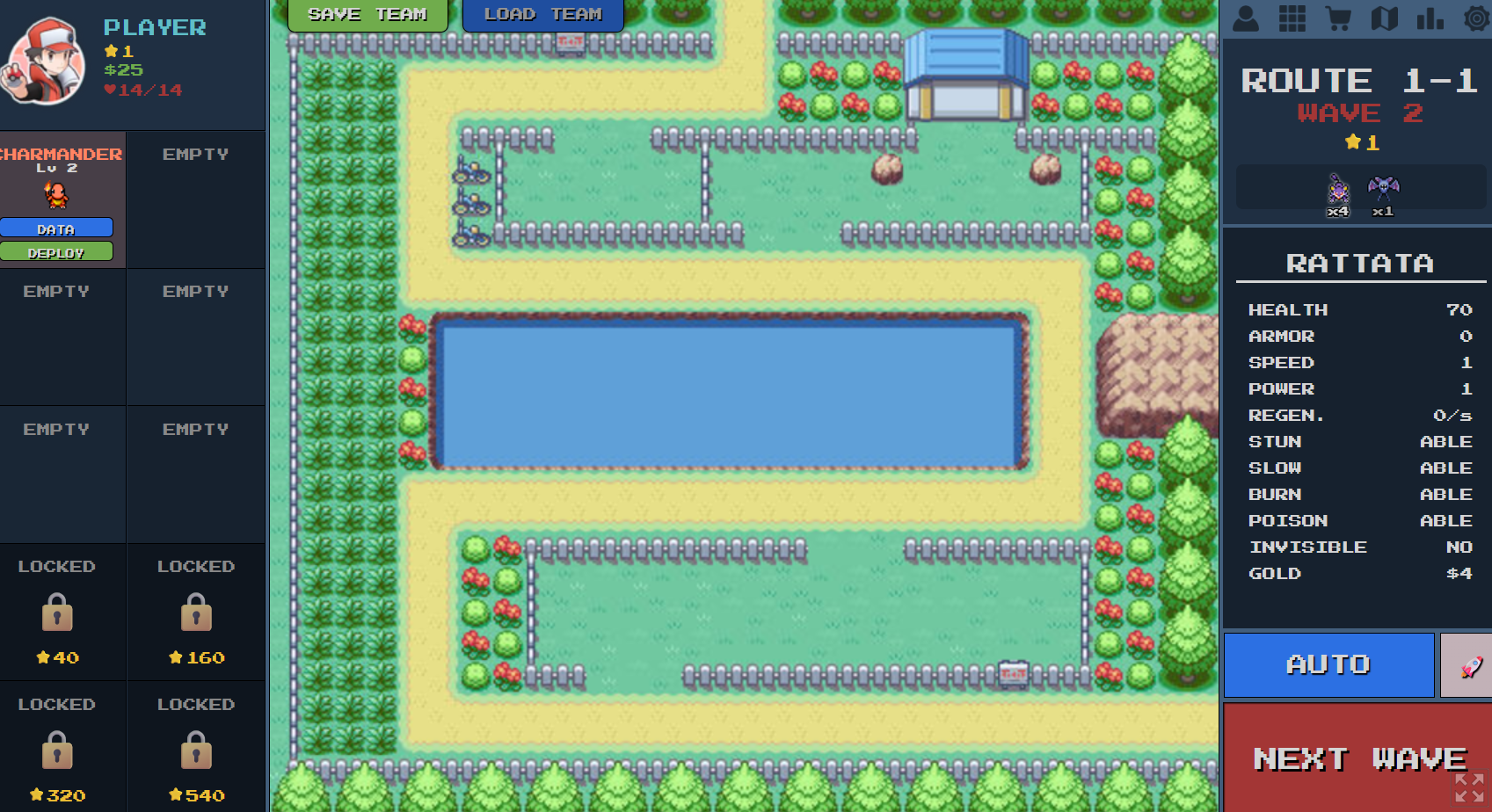 PokePath TD Game Screenshot
